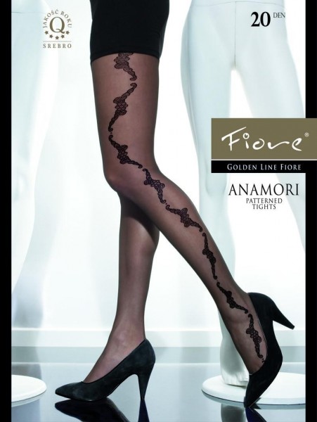 Fiore Feinstrumpfhose mit floralem Muster Anamori 20 DEN