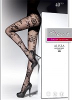 Fiore Elegante Strumpfhose mit wunderschoenem Blumenmuster Alissa Fiore Elegante Strumpfhose mit wunderschoenem Blumenmuster Alissa