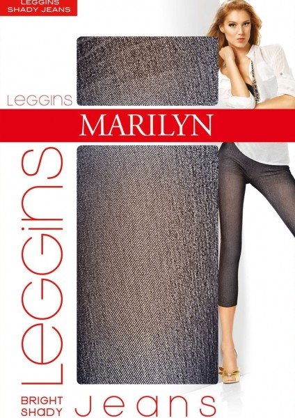 Marilyn Trendy Leggings in Jeansoptik, 3/4-Laenge, Bright Shady