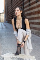 Weiche Ajour-Söckchen mit raffinierter Streifenoptik von Omero Weiche Ajour-Söckchen mit raffinierter Streifenoptik von Omero