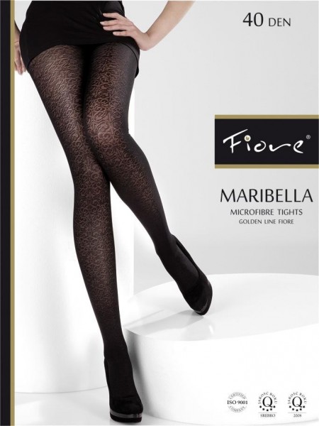 Fiore Microfaser-Strumpfhose mit orientalischem Muster Maribella 40 den