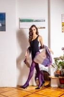 Blickdichte Strumpfhose mit raffinierter Ajour-Rautenoptik von Omero Blickdichte Strumpfhose mit raffinierter Ajour-Rautenoptik von Omero