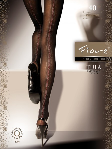 Fiore Feinstrumpfhose mit sexy Muster Tula 40 den