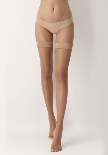 Sehr transparente halterlose Strümpfe mit glattem, schmalem Abschlussband 8 denier von Oroblu